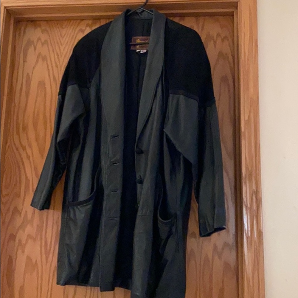 David James size 12 leather jacket